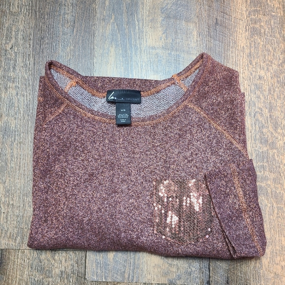 Lane Bryant Metallic 1/2 sleeve sweater sequined pocket plus size 14/16 - Picture 5 of 11